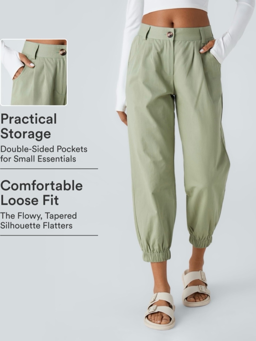HALARA Mid Rise Casual Joggers with Pockets